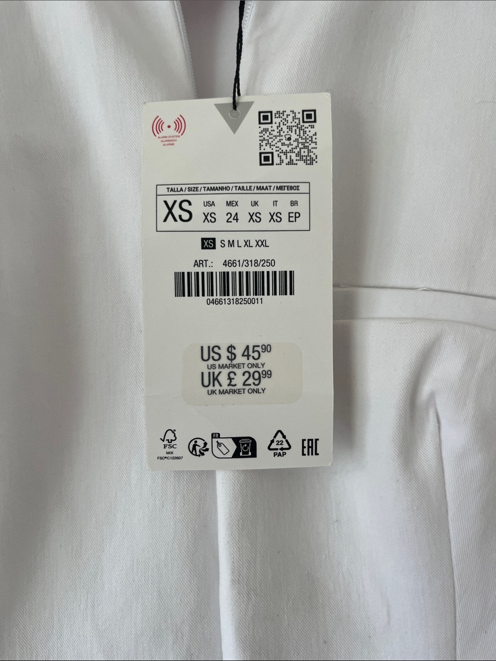 Zara White Sleeveless Pleated-Hem Dress NWT Size XS - Picture 2 of 3